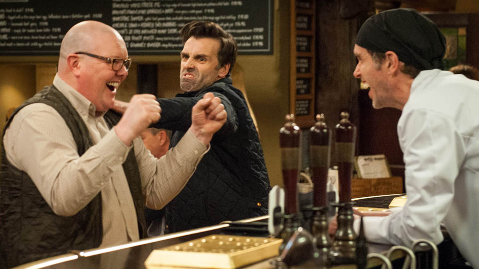 Paddy Kirk, Marlon and Pierce, Emmerdale