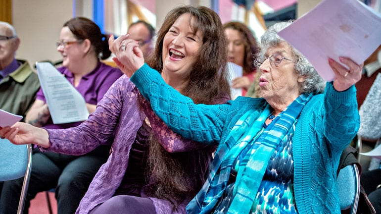 Singing session for people living with dementia Credit Anthony Robling