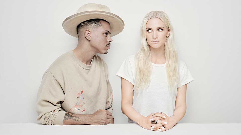 Evan Ross and Ashlee Simpson