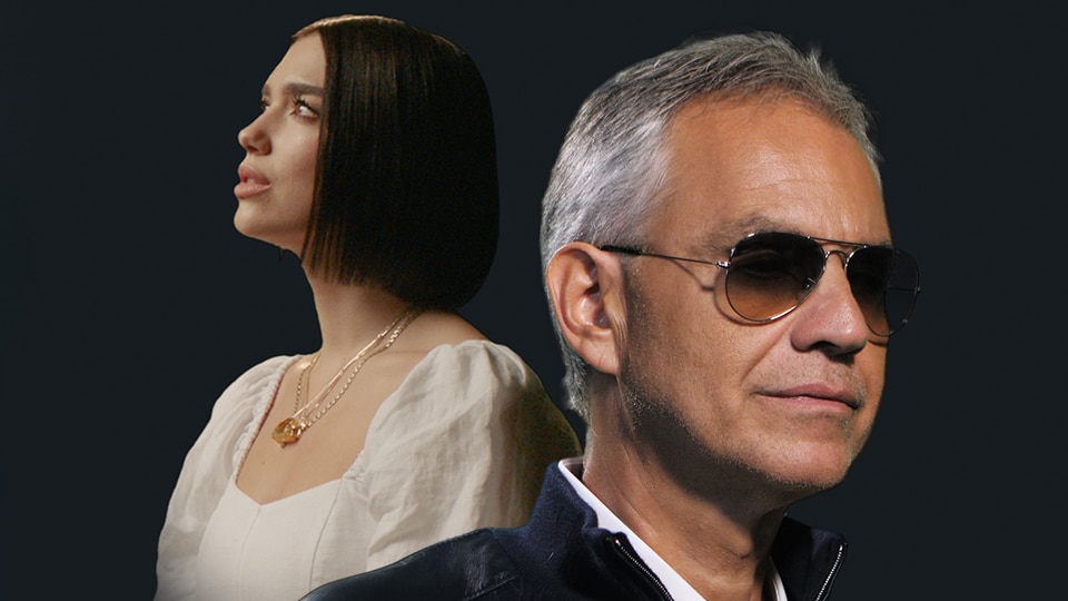 Dua Lipa and Andrea Bocelli
