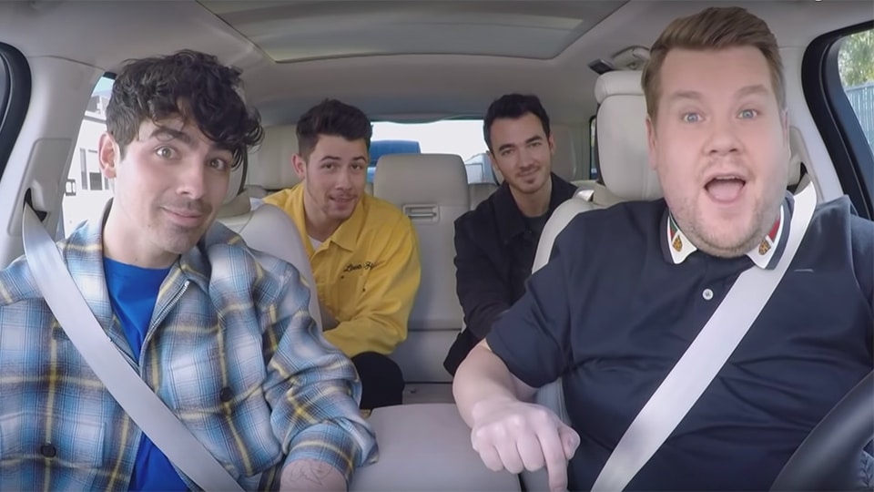 Jonas Brothers and James Corden