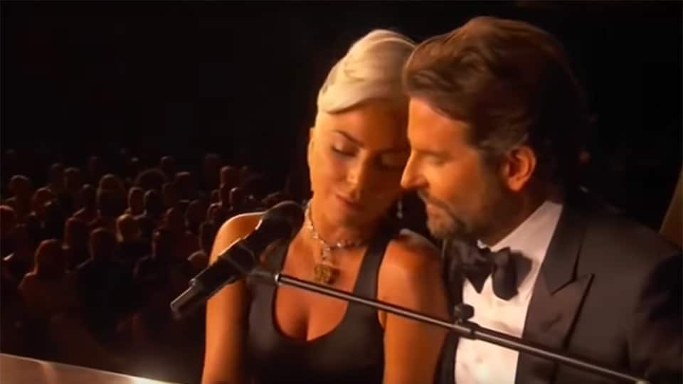 Lady Gaga and Bradley Cooper at the Oscars