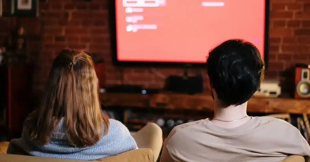 Couple watching TV
