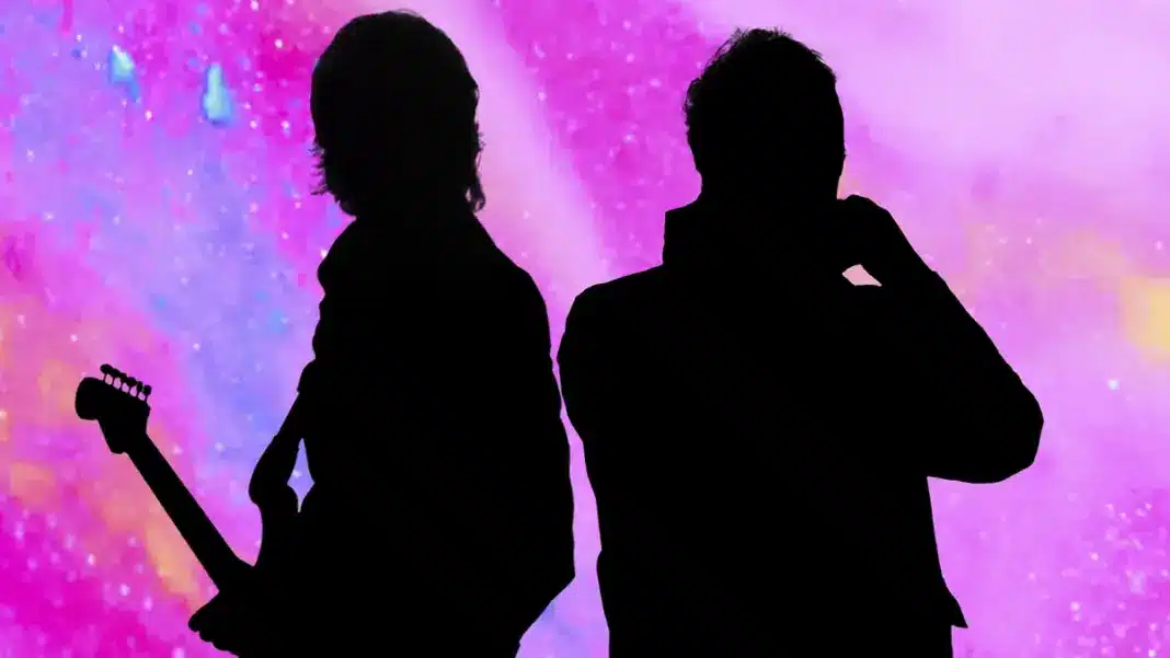 John Squire and Liam Gallagher