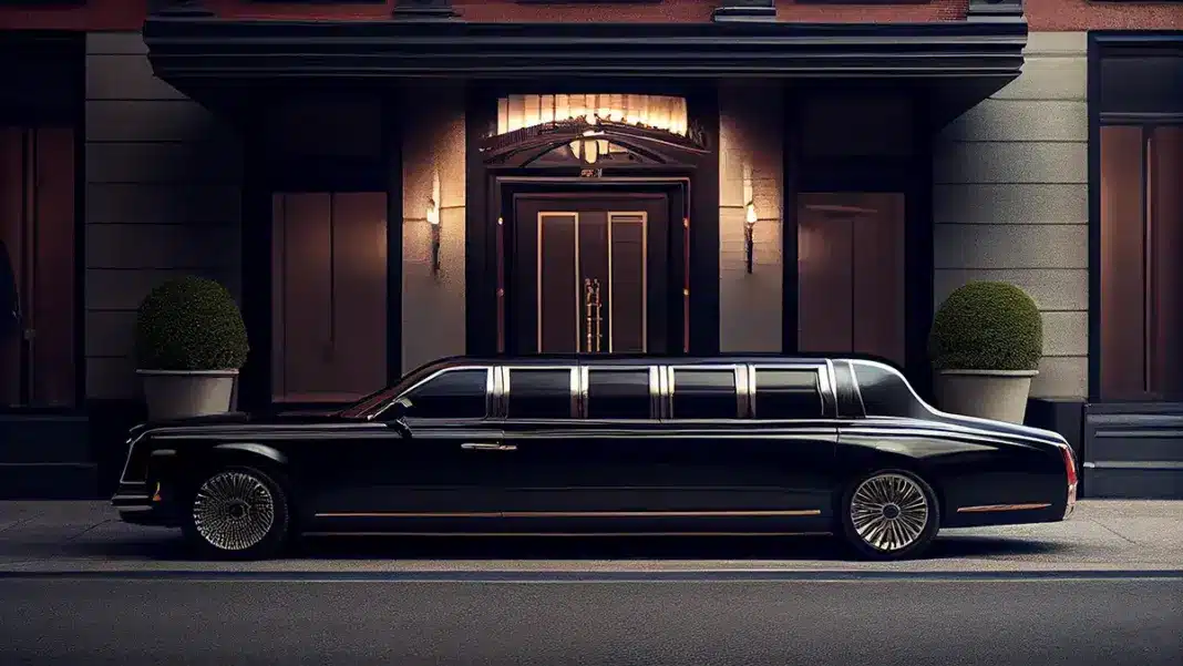 Black limousine
