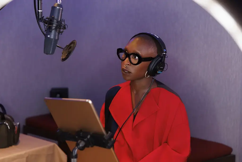 Cynthia Erivo recording '1984' for Audible