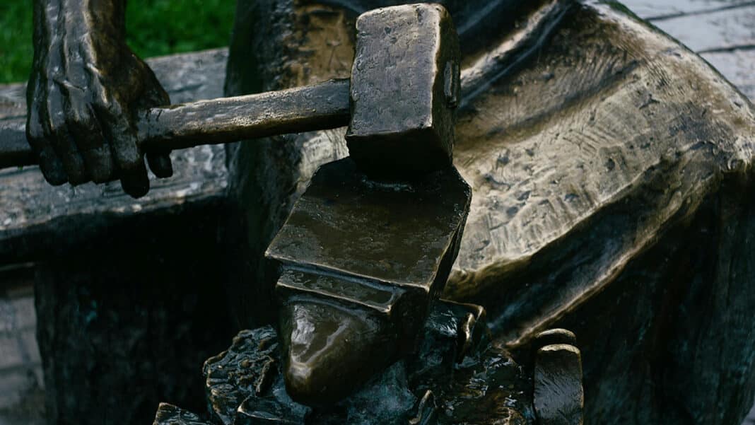 Close up of a statue