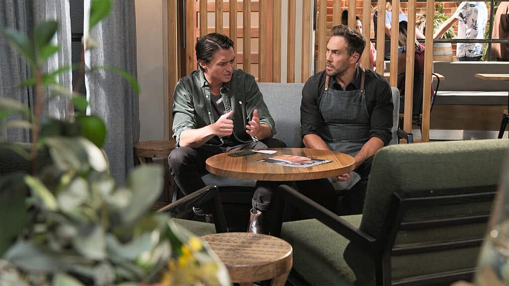 Leo and Aaron in 'Neighbours'