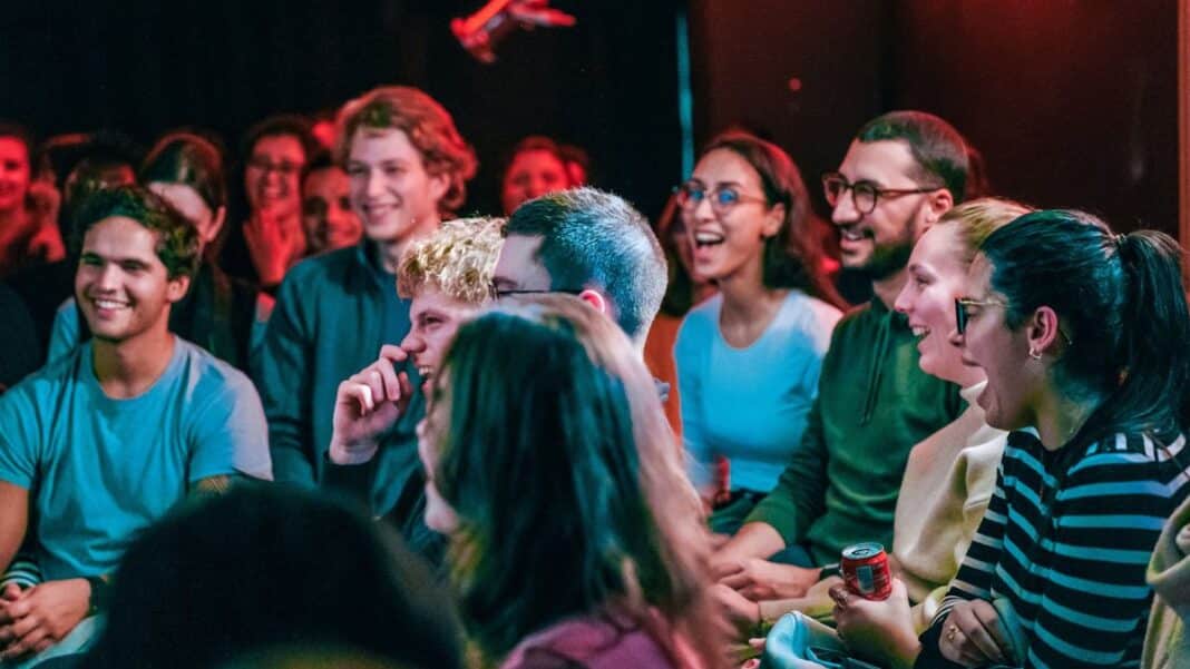 An inclusive comedy crowd enjoy Coucou comedy in Paris