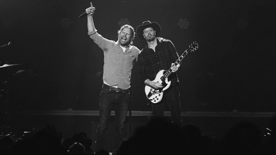 Dierks Bentley performing at The O2 in London for C2C 2025