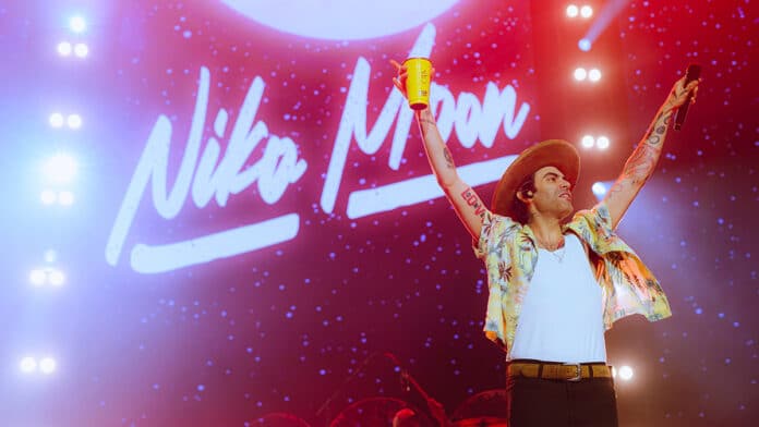 Niko Moon performing at The O2 in London for C2C 2025