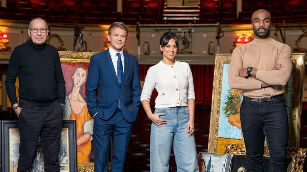 (c) Craig Sugden - L-R Peter James [author], George Rainsford [plays DSI Grace], Fiona Wade [plays Freya Kipling], Ore Oduba [plays Stuart Piper]