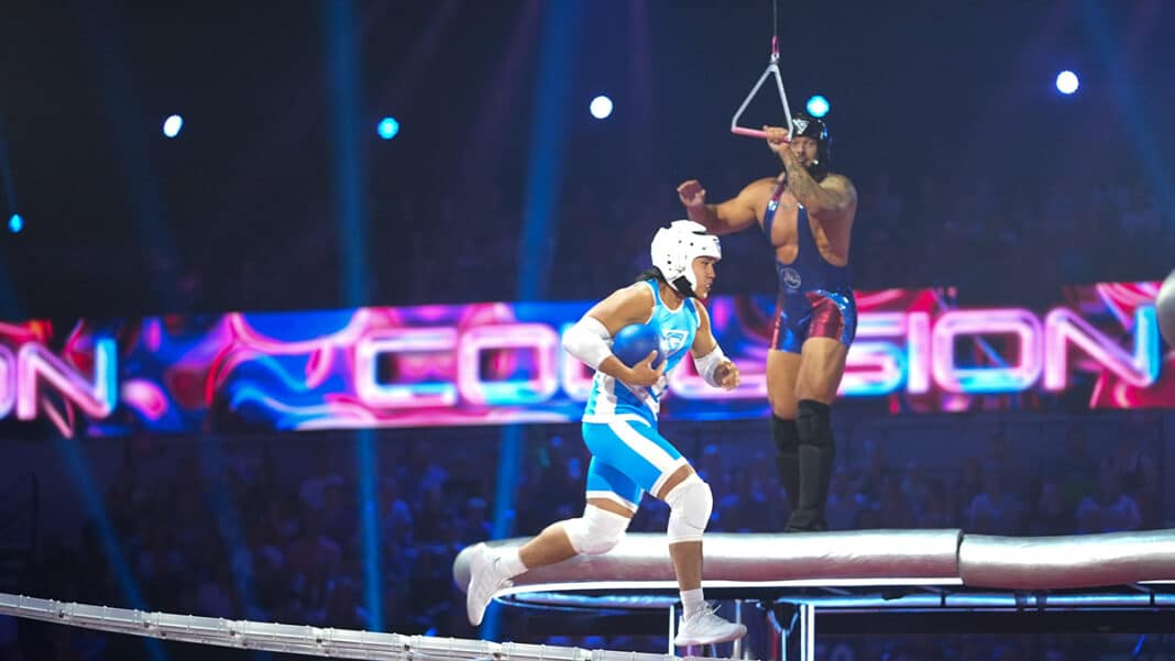 Gladiators Season 3 Episode 4 - Hinley Chan and Giant