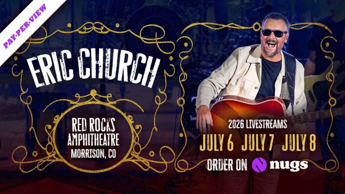 Eric Church to livestream his upcoming live shows at Red Rocks, Colorado